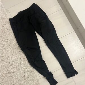 Super worn in Black Jogger Pants - please see image. Hole in the pants!